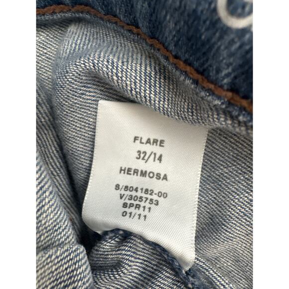 2010s GAP 1969 Hermosa Flare Jeans Size 32/14 Medium Wash - Picture 12 of 14